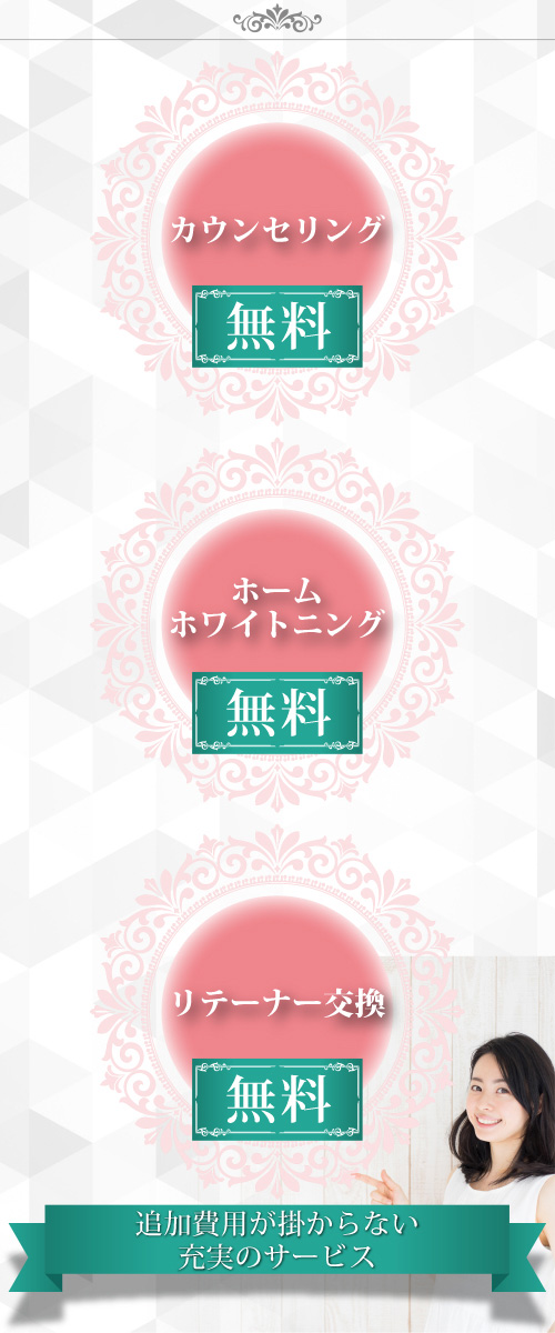 追加費用が掛からない充実のサービス